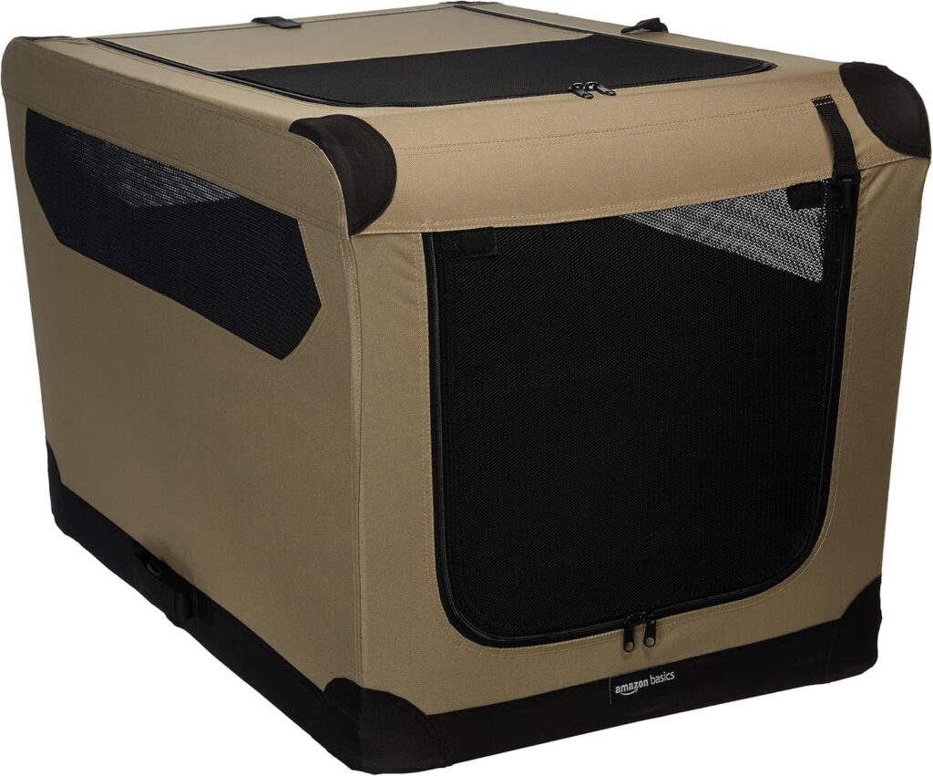 Amazon Basics Folding Soft Crate for Cat, Dog, Rabbit, Portable and Collapsible