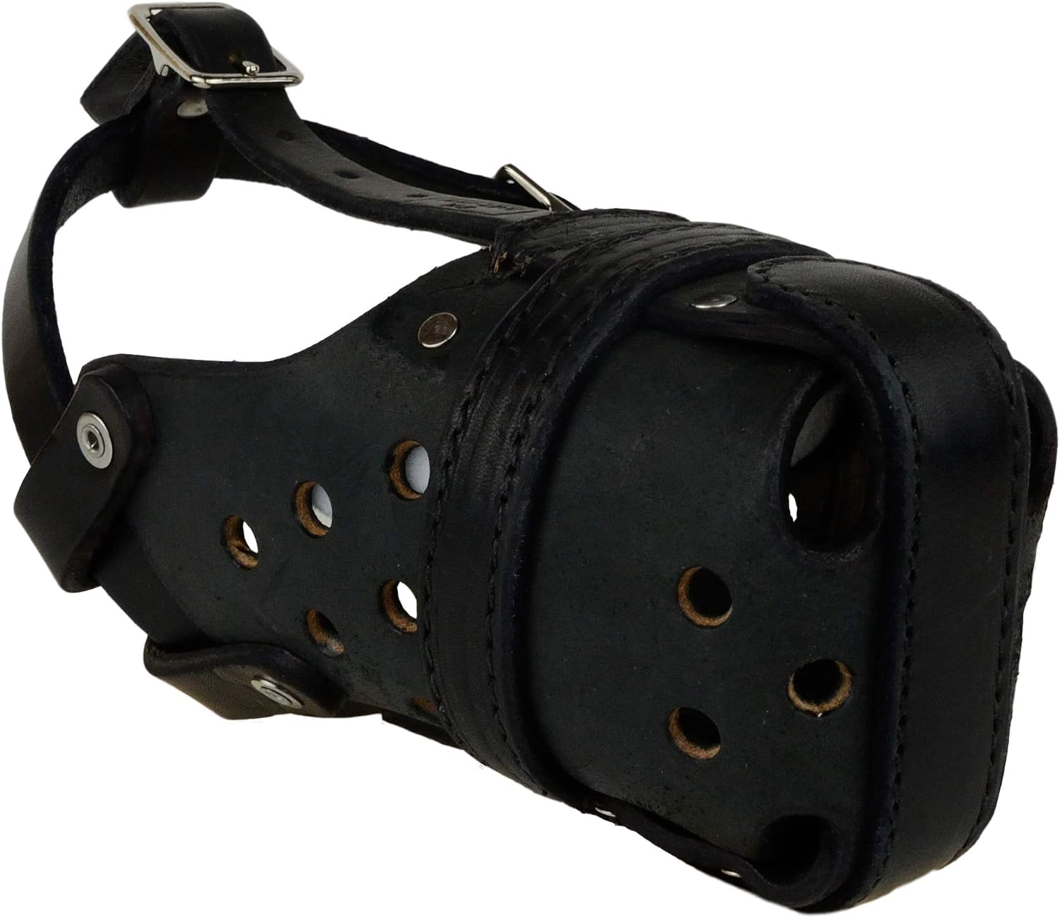 Original RAM Black Leather Agitation Muzzle